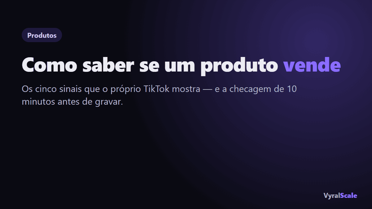 Como saber se um produto vende no TikTok Shop