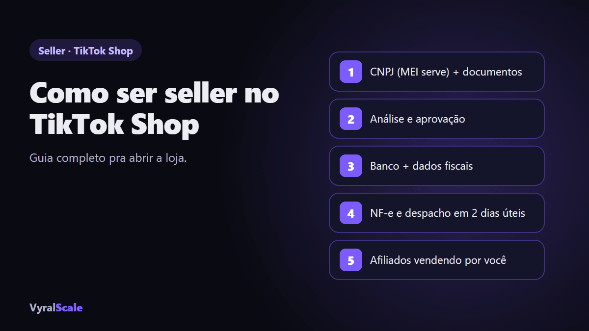 Como ser seller no TikTok Shop em 5 passos